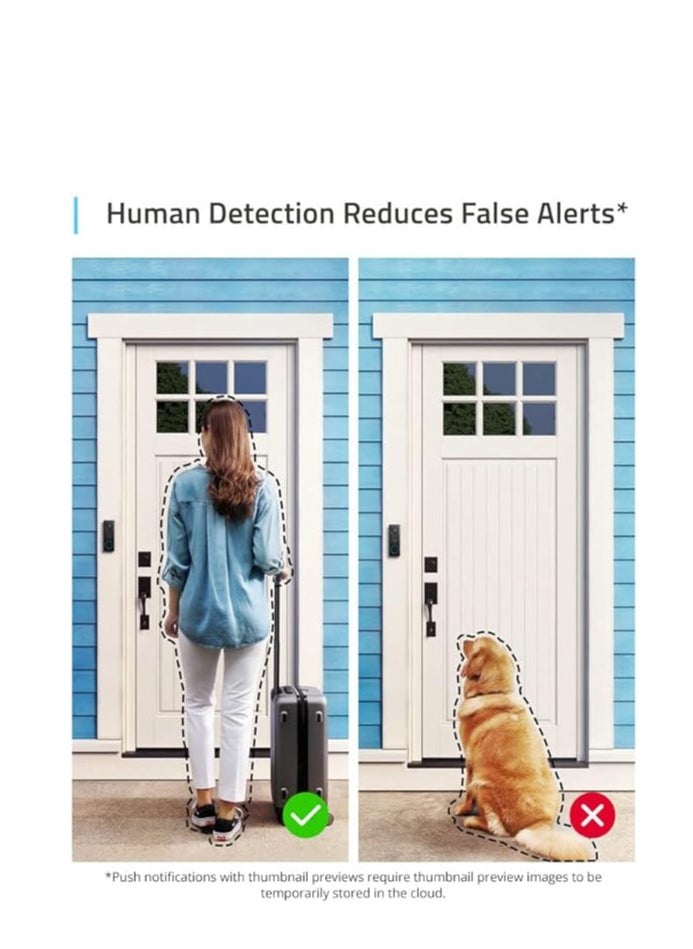 eufy - eufy Security, Wi-Fi Doorbell Camera, 2K Resolution, No Monthly Fees, Local Storage, Human Detection, with Wireless Chime—Requires Existing Doorbell Wires and Installation Experience, 16-24 VAC, 30 VA - Image 1