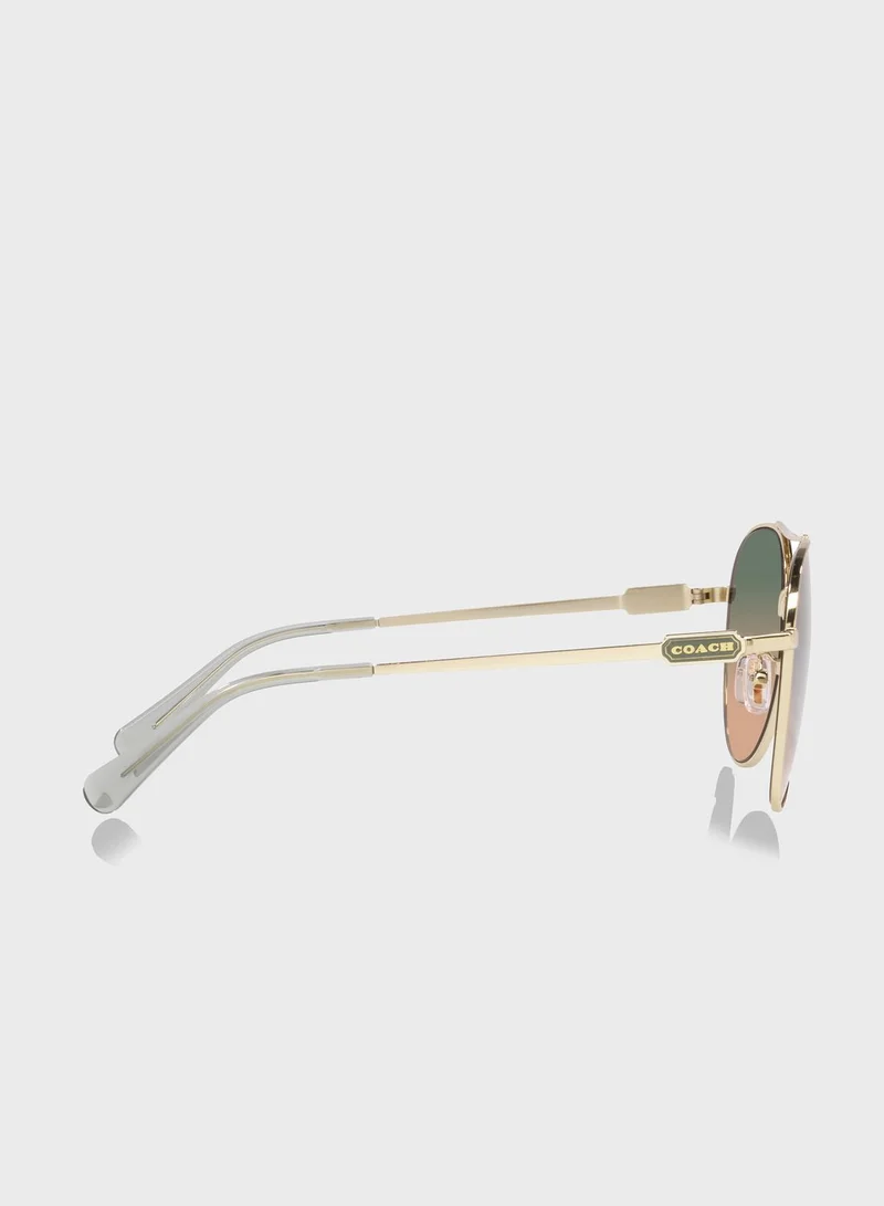 كوتش 0Hc7140 نظارة شمسية بعدسات دائرية