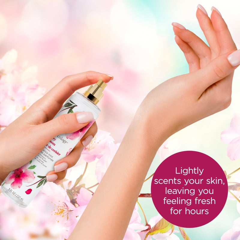 Bodycology باديكولوجي رذاذ الجسم المعطر طويل الأمد، زهر الكرز، 8 أونصة سائلة - Image 3