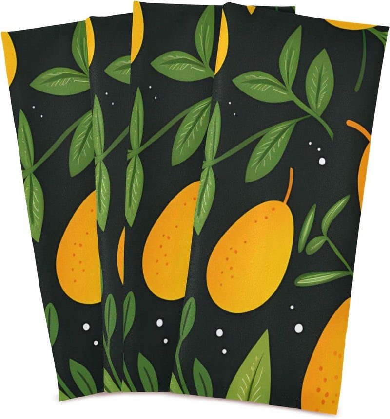 Bolaz Mangos Kitchen Towel Dish Towels Quick Drying Tea Towels Absorbent Hand Towels for Kitchen Sink Dinner Table 28 x 18 Inches Set of 4 - Image 1