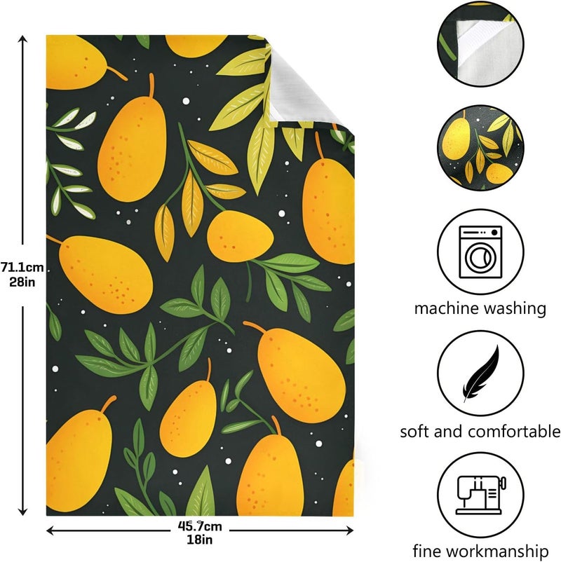 Bolaz Mangos Kitchen Towel Dish Towels Quick Drying Tea Towels Absorbent Hand Towels for Kitchen Sink Dinner Table 28 x 18 Inches Set of 4 - Image 3