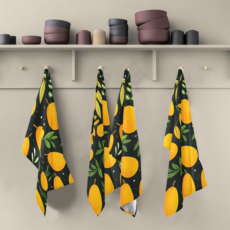 Bolaz Mangos Kitchen Towel Dish Towels Quick Drying Tea Towels Absorbent Hand Towels for Kitchen Sink Dinner Table 28 x 18 Inches Set of 4 - Image 5