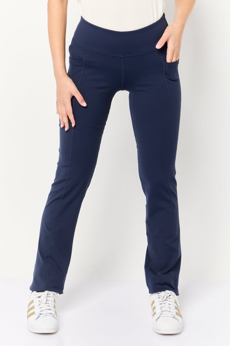 SKECHERS Women Sportswear Fit Walking Pants, Navy - Image 1
