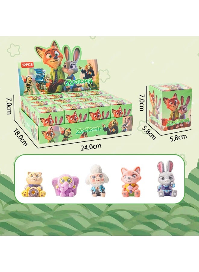 general Zootopia resin flocking blind box toy cute pendant small doll decoration small toy reward - Image 4