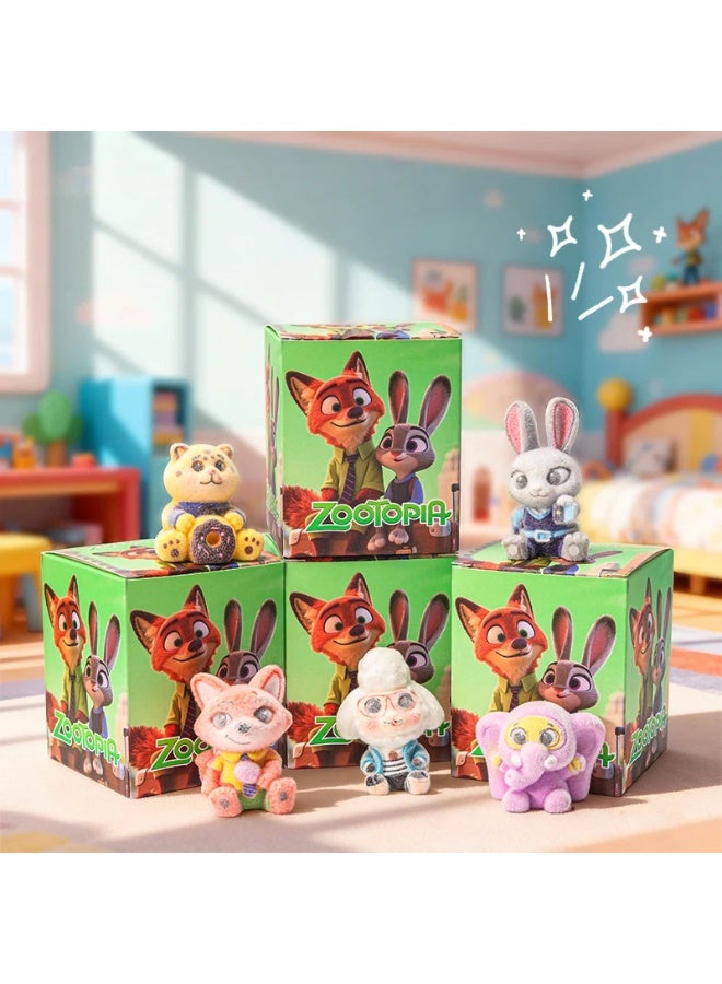 general Zootopia resin flocking blind box toy cute pendant small doll decoration small toy reward - Image 3