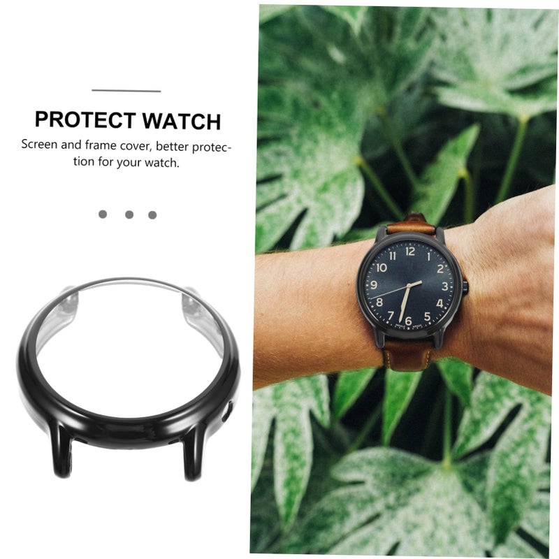 TPU Protective Watch Case Lightweight Full Coverage Scratch Resistant Easy Install Black Compatible Smartwatch - Image 5