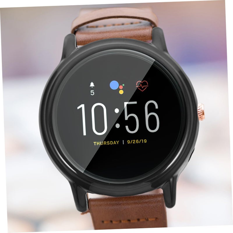 TPU Protective Watch Case Lightweight Full Coverage Scratch Resistant Easy Install Black Compatible Smartwatch - Image 4