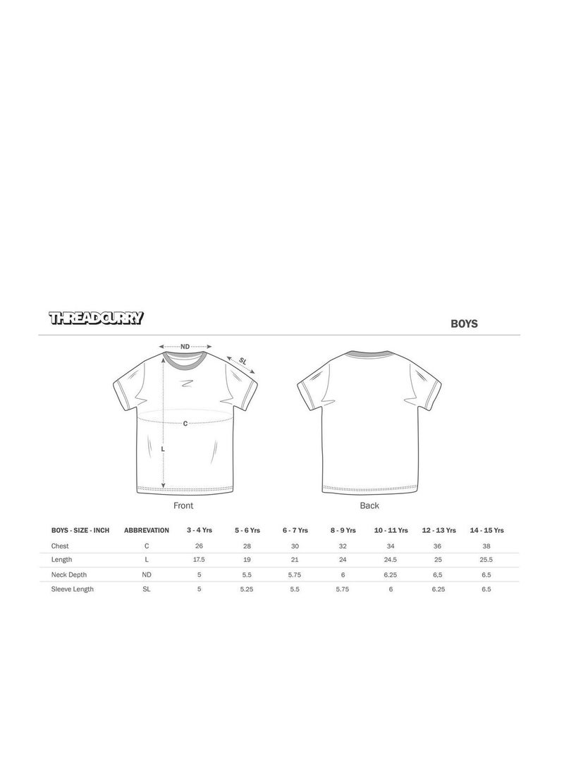 THREADCURRY THREADCURRY Creative Modern Pattern Abstract Cotton Graphic Printed Tshirt for Boys  - Image 3