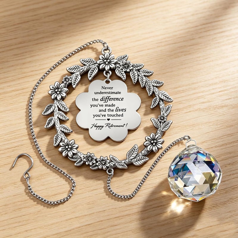 Persofine Thank You Gifts Never Forget The Difference That You Make Suncatcher,Sun Catcher Retirement Farewell Going Away Goodbye Appreciation Gifts for Men Women Coworker Boss Friend (B) - Image 2