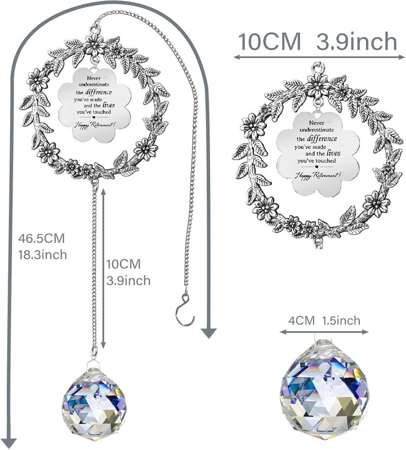 Persofine Thank You Gifts Never Forget The Difference That You Make Suncatcher,Sun Catcher Retirement Farewell Going Away Goodbye Appreciation Gifts for Men Women Coworker Boss Friend (B) - Image 1