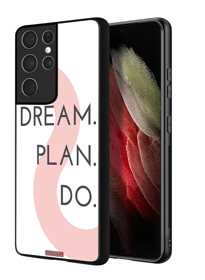 Tolwak Samsung Galaxy S21 Ultra 5G Protective Case Cover Dream Plan Do - Image 1