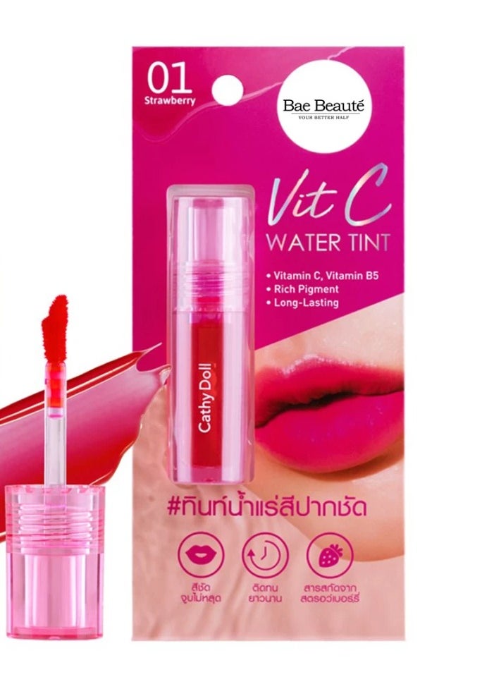 Cathy Doll Cathy Doll Strawberry Lip Tint – Vitamin C & B5 Infused Water Tint (3g)  - Image 1
