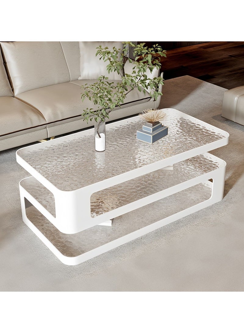 Generic Living Room Table Coffee Table Side Table Sofa Table Modern Coffee Table for Living Room, Sofa Table, Office Side Table, Tempered Glass, Storage Shelf, Tea Table  - Image 1