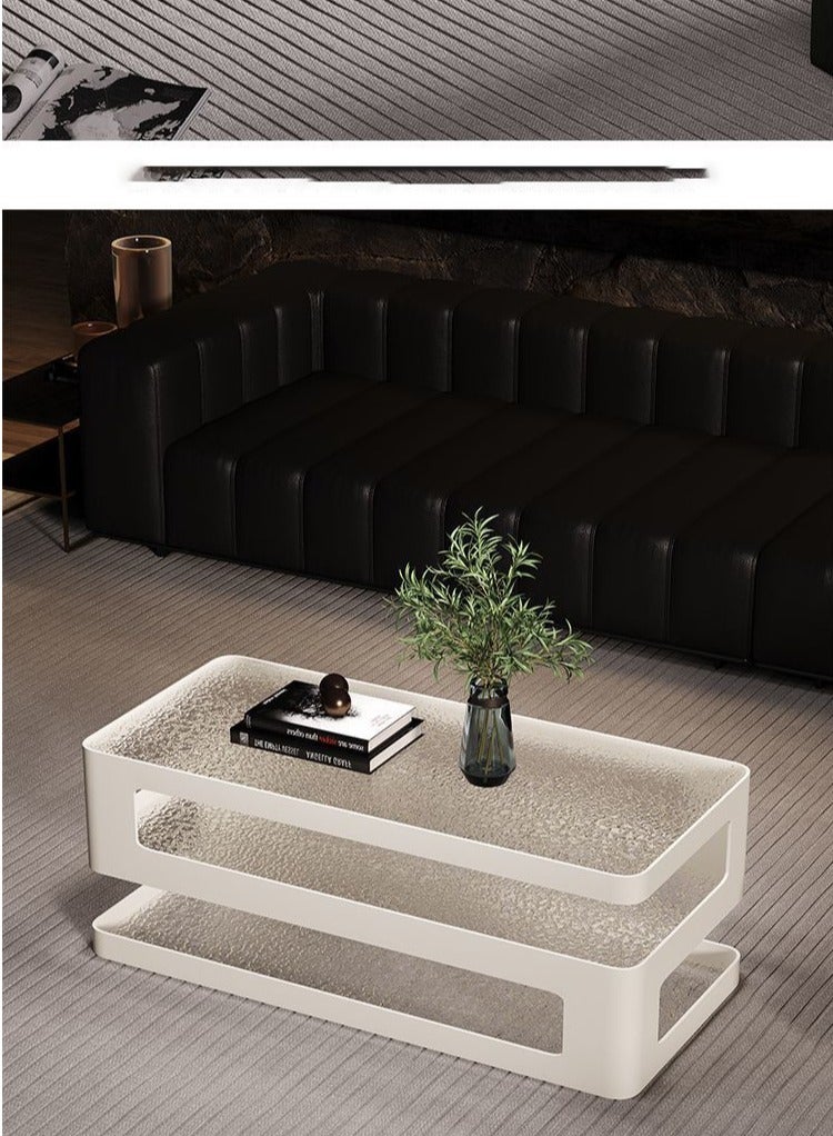 Generic Living Room Table Coffee Table Side Table Sofa Table Modern Coffee Table for Living Room, Sofa Table, Office Side Table, Tempered Glass, Storage Shelf, Tea Table  - Image 3
