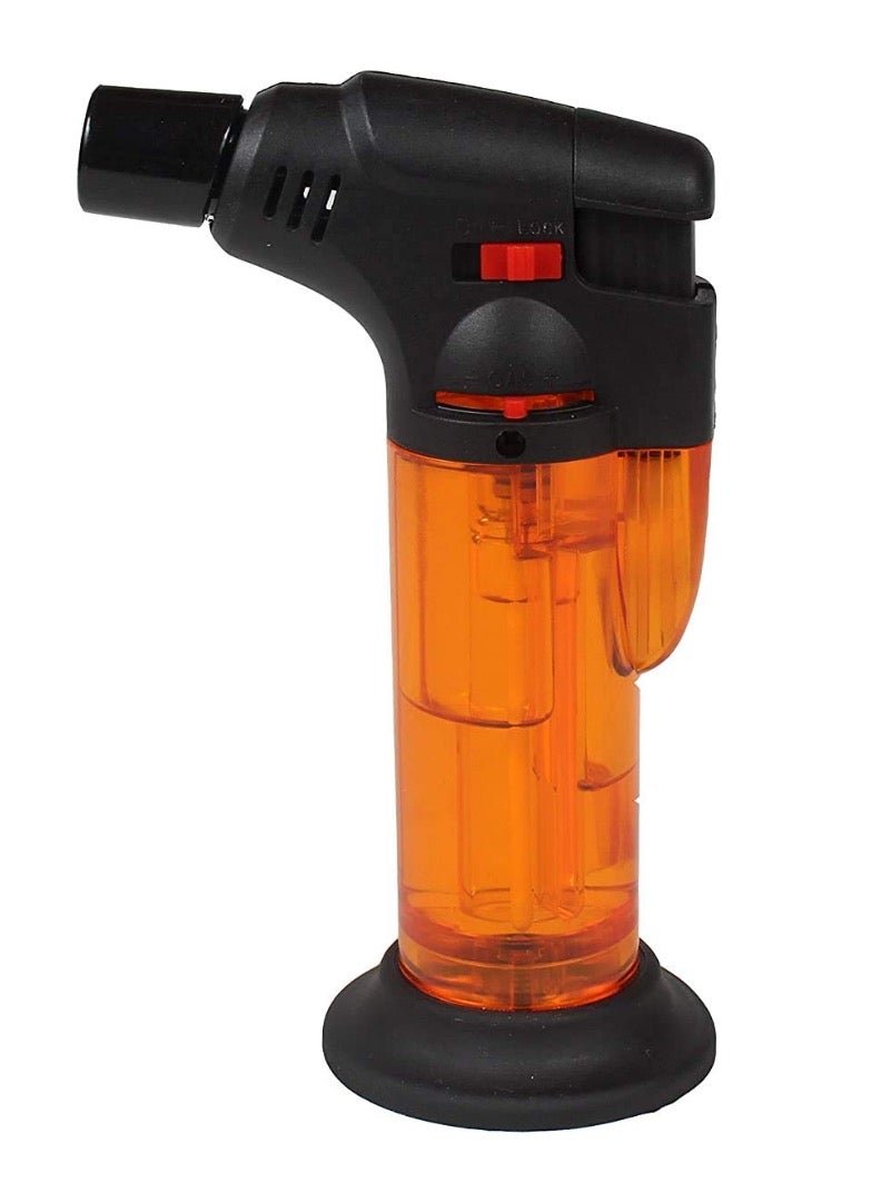 Torch Lighters | Portable Butane Refillable Jet Flame Torch Lighter, Windproof, Safe, Multi Utility Lighter for Candles, Fireplaces, Campfires, Grill | Assorted Colors