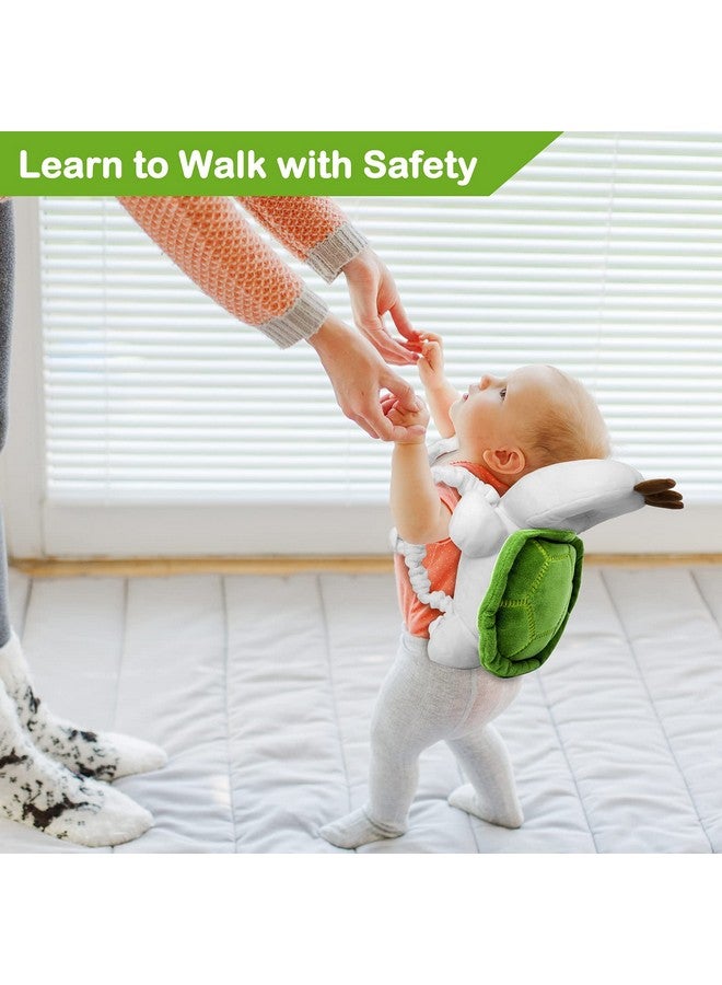 Mounting UP Baby Toddler Head Protector Backpack Head Safety Pad Adjustable Backpack Baby Head Protection for Infant Toddler & Walker Walking & Crawling Cute Tortoise - Image 4