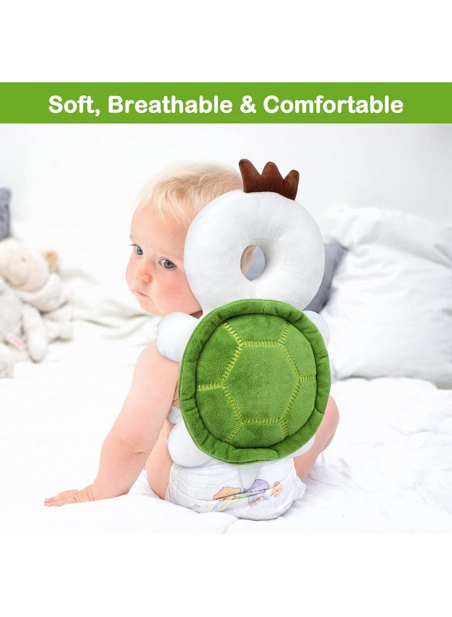 Mounting UP Baby Toddler Head Protector Backpack Head Safety Pad Adjustable Backpack Baby Head Protection for Infant Toddler & Walker Walking & Crawling Cute Tortoise - Image 5