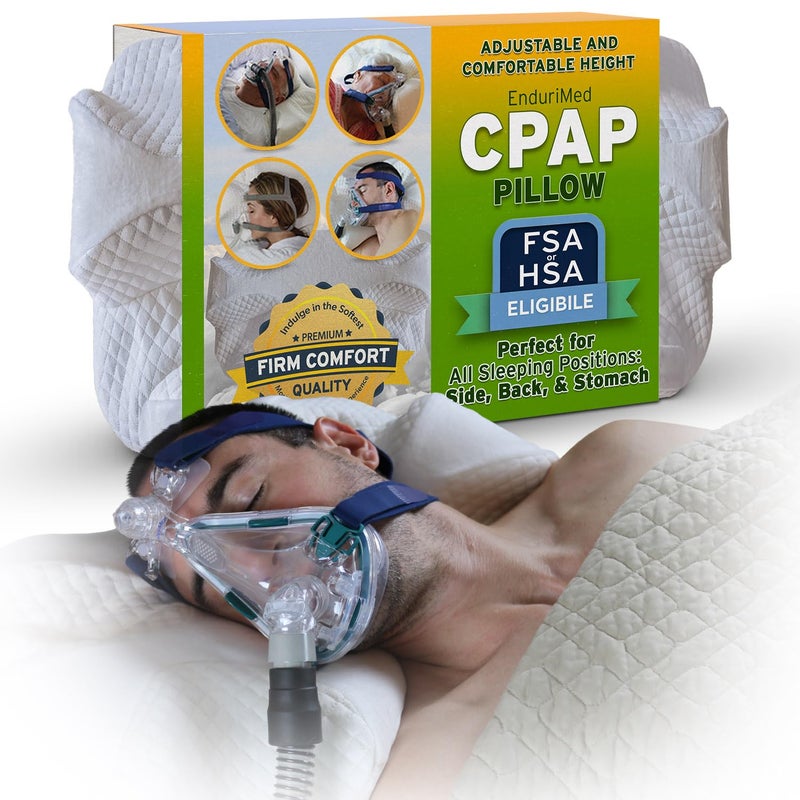 EnduriMed CPAP Pillow for Side Sleeping Adjustable Memory Foam CPAP Pillows for Side Back Sleepers HSA FSA Pillow Eligible for Better Sleep