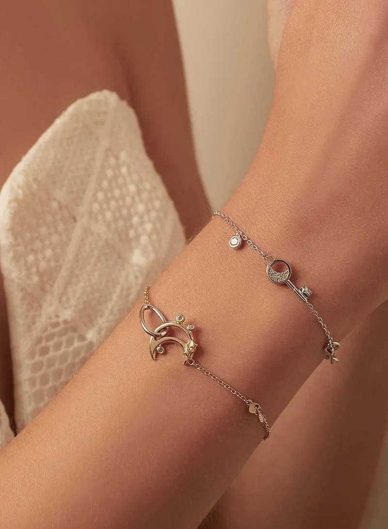 Wanderlust + co Crescent Key Bracelet