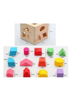 Generic Geometric Shapes and Colors Matching Box - Wooden - Early Childhood Activity Toys - Multi-Educational, Multi-Color  - Image 3