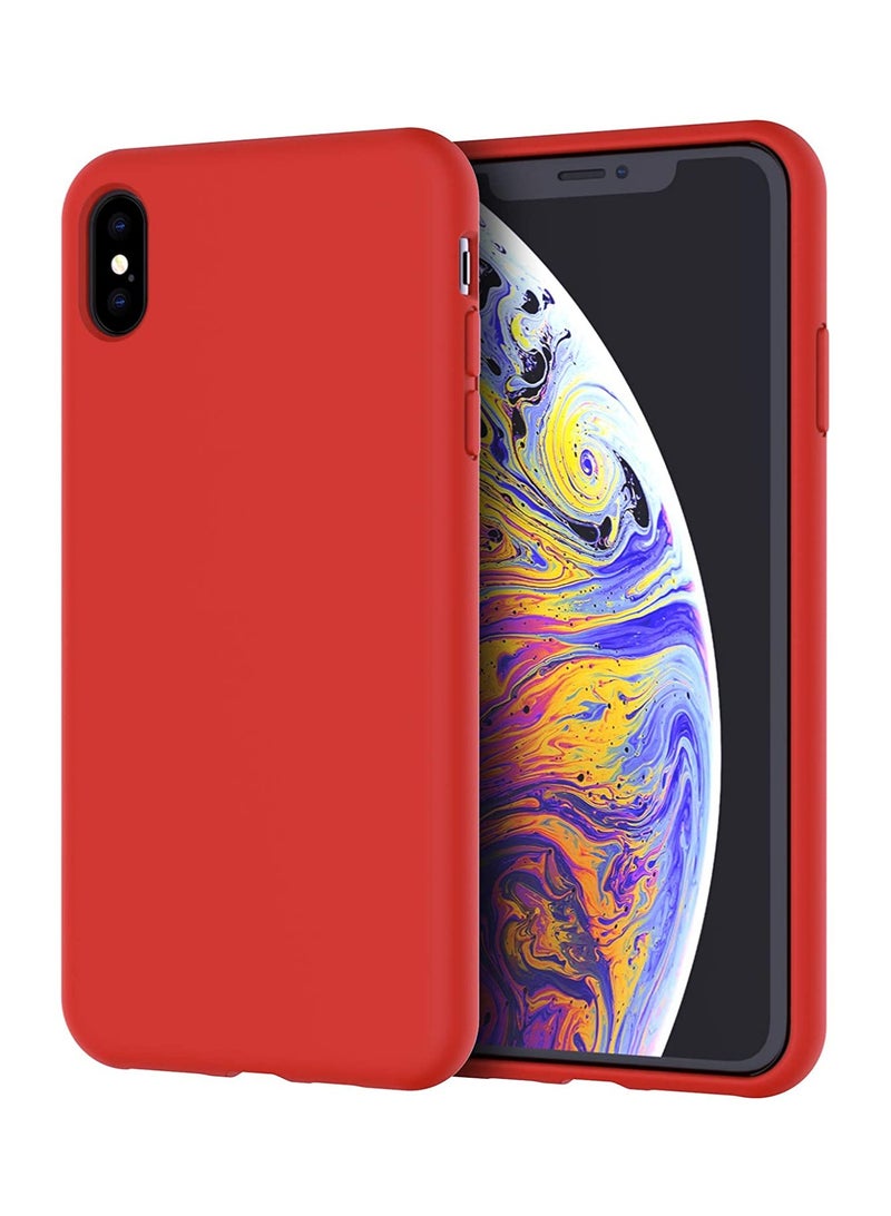 Silicone Case Compatible with iPhone Xs Max 6.5-Inch, Silky-Soft Touch Full-Body Protective Case, Shockproof Cover with Microfiber Lining - Image 1