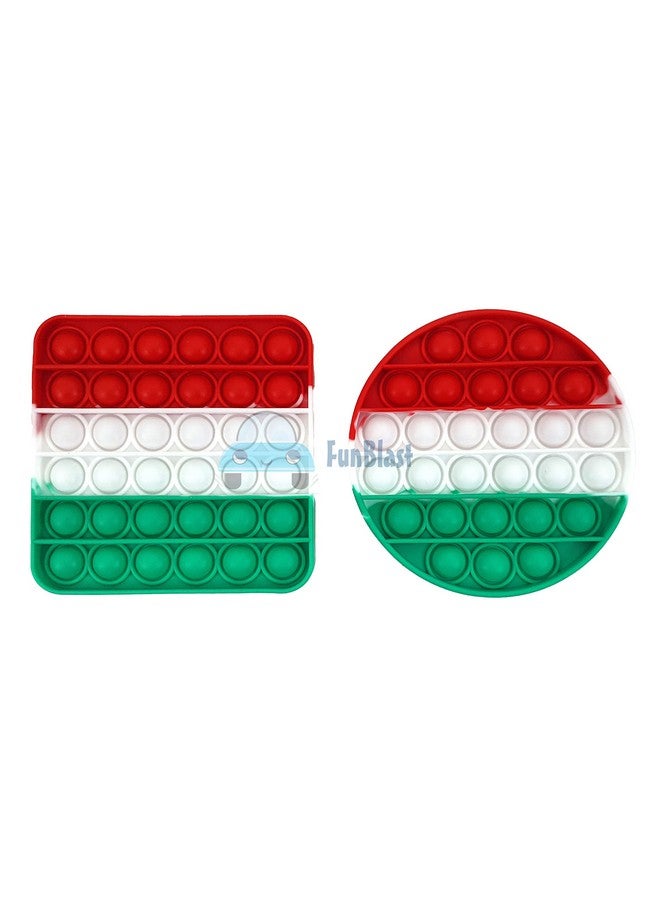 فنبلاست لعبة Pop It من FunBlast، لعبة Pop It للأطفال، لعبة Pop It، ألعاب Pop It للأطفال، لعبة Pop It Fidget، لعبة Pop It كبيرة ومربعة ومستديرة، ألعاب تخفيف التوتر (عبوة من قطعتين) - Image 1