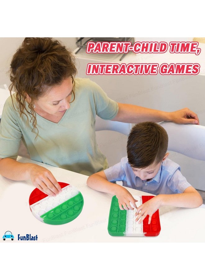 فنبلاست لعبة Pop It من FunBlast، لعبة Pop It للأطفال، لعبة Pop It، ألعاب Pop It للأطفال، لعبة Pop It Fidget، لعبة Pop It كبيرة ومربعة ومستديرة، ألعاب تخفيف التوتر (عبوة من قطعتين) - Image 3