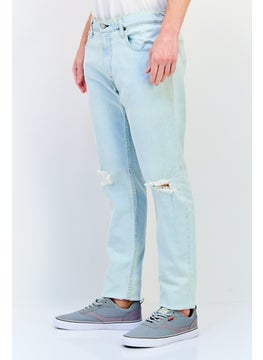 Levi's Men Slim Fit Washed Stretchable Denim Jeans, Blue  - Image 2