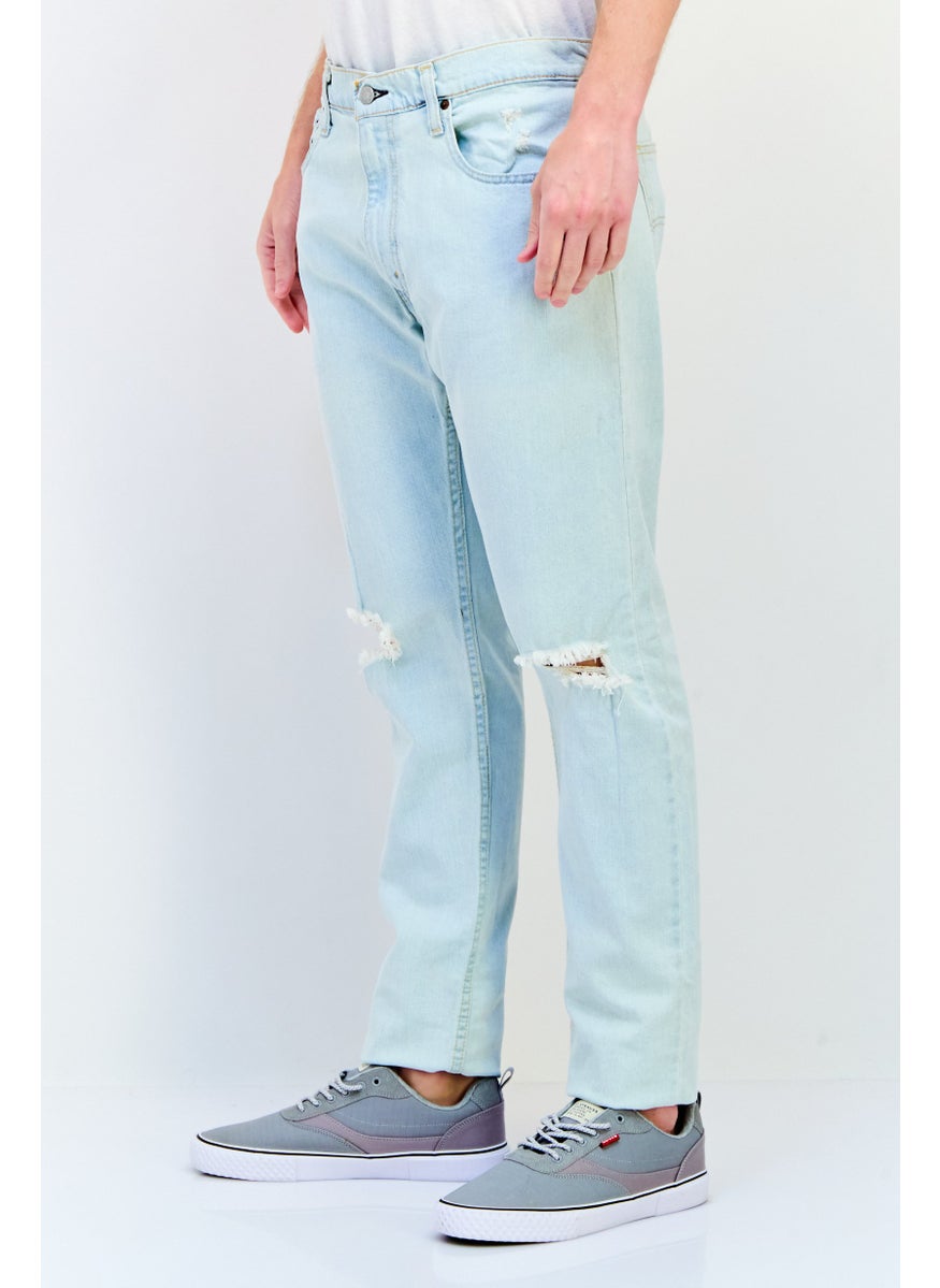 Levi's Men Slim Fit Washed Stretchable Denim Jeans, Blue  - Image 2