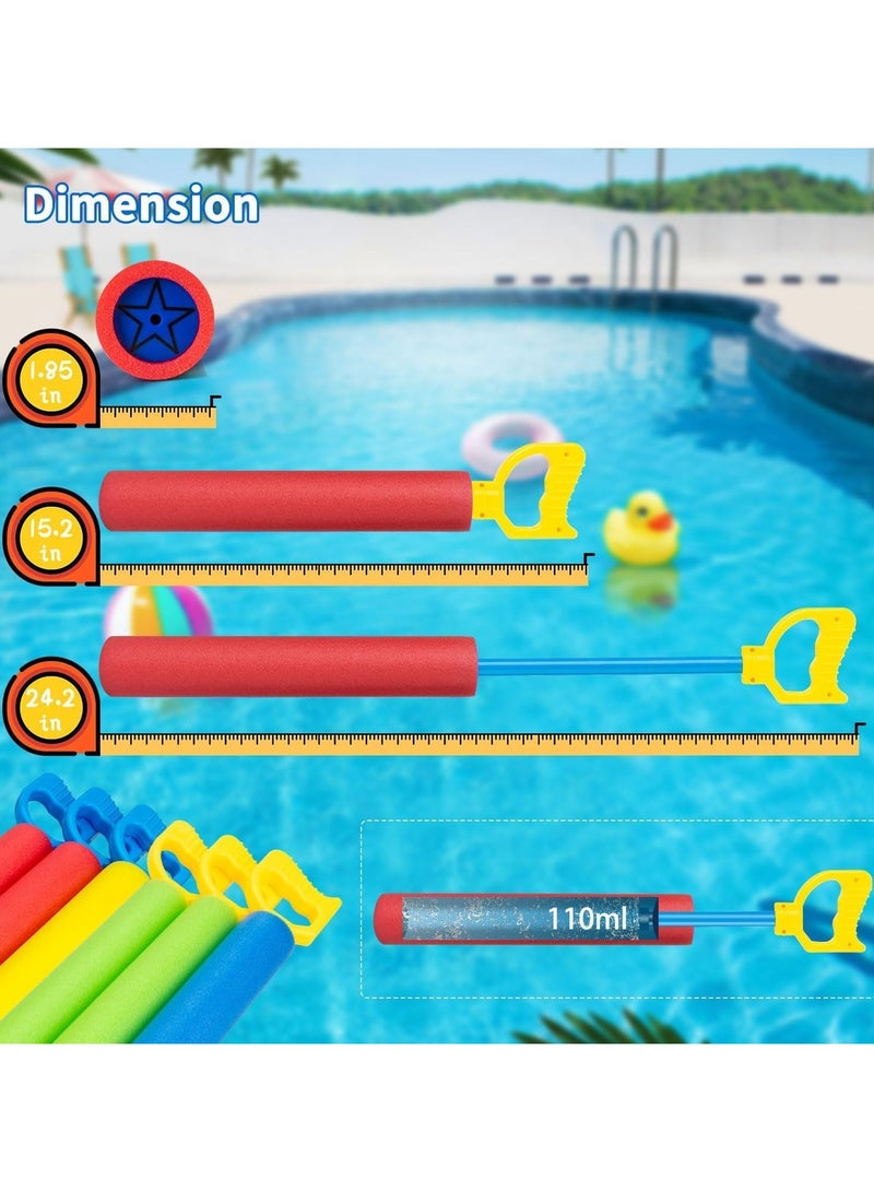 TAPIT 4PCS Water Guns, Pool Foam Blaster Squirt Guns, Water Shooter Water Blaster for Kids, Bulk Summer Outdoor Swimming Pool, Backyard, Beach Water Game Fighting Play Toys (Regular Model) - Image 4