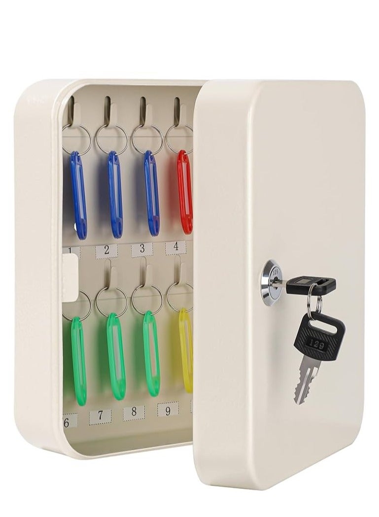 RENOVO Metal Key Box 30 Key Steel Key Cabinet Wall Mount Storage Box Organizer Key  With Tag Assorted Color Plastic - Image 4