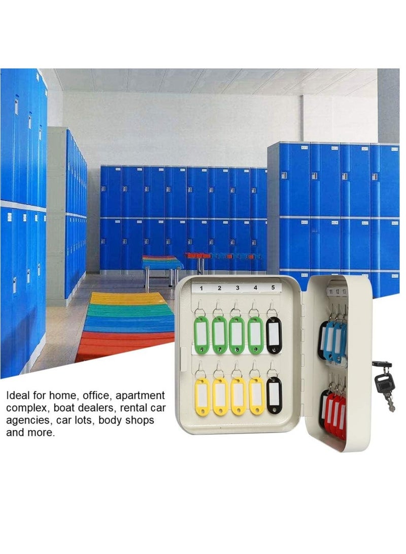 RENOVO Metal Key Box 30 Key Steel Key Cabinet Wall Mount Storage Box Organizer Key  With Tag Assorted Color Plastic - Image 5