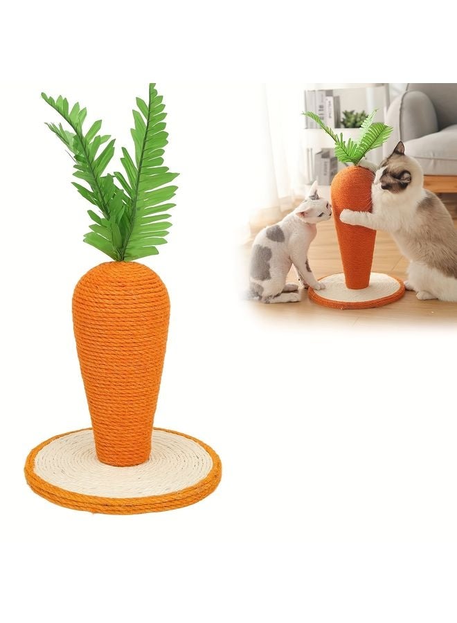 MOWKIT Natural Sisal Rope Cat Scratching Post: Carrot Design, Durable Kitty Claw Scratcher Tree - Protect Your Furniture & Train Your Cat! - Image 5