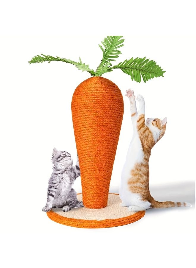 MOWKIT Natural Sisal Rope Cat Scratching Post: Carrot Design, Durable Kitty Claw Scratcher Tree - Protect Your Furniture & Train Your Cat! - Image 4