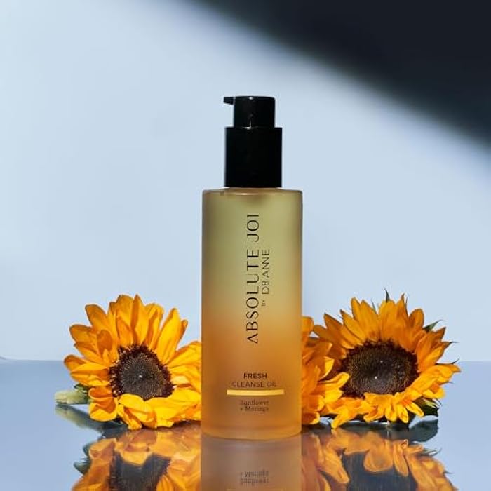 AbsoluteJOI Sunflower & Moringa Fresh Cleanse Oil for Face - Makeup Remover and Double Cleansing Oil for All Skin Types | Unscented 200ml Bottle - Image 5