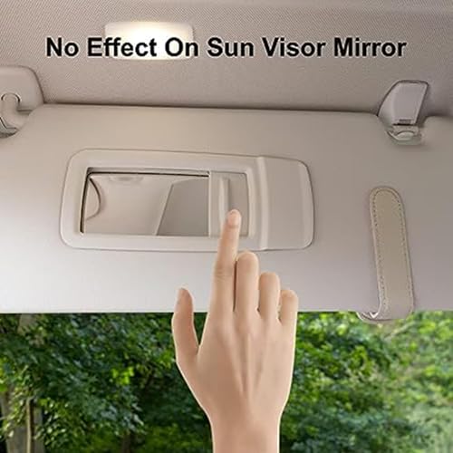 ARQIVO® Sunglass Holder for Car Visor, Magnetic Leather Glasses Eyeglass Hanger Clip for Car, Sunglasses Holder and Ticket Card Clip for Car Visor Accessories (Cream) - Image 5