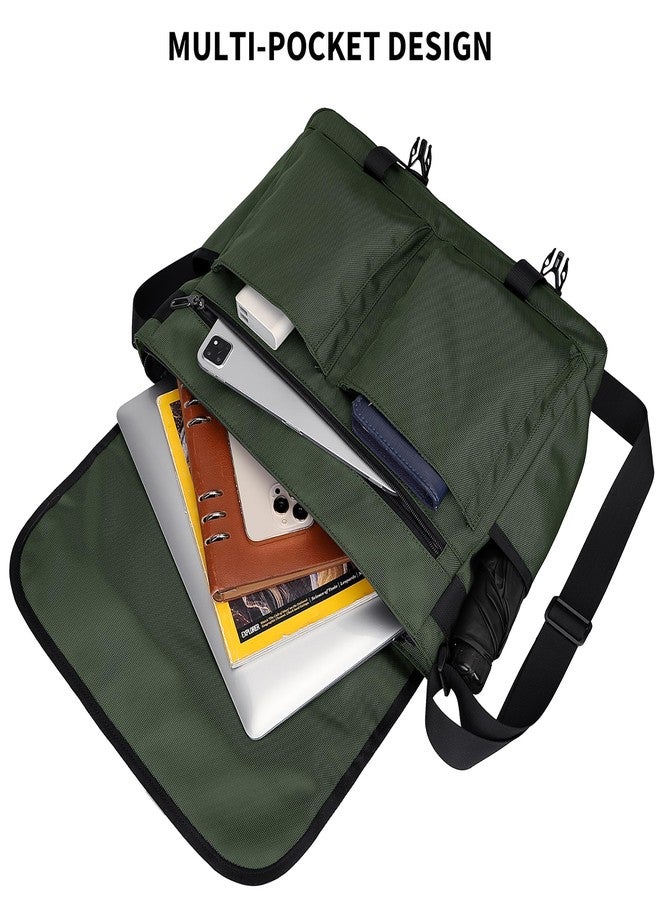 WITZMAN Messenger Bag for Men Crossbody Large Lightweight Satchel Bag Nylon Shoulder Bag with 15.6 inch Laptop（B701 Army Green） - Image 4