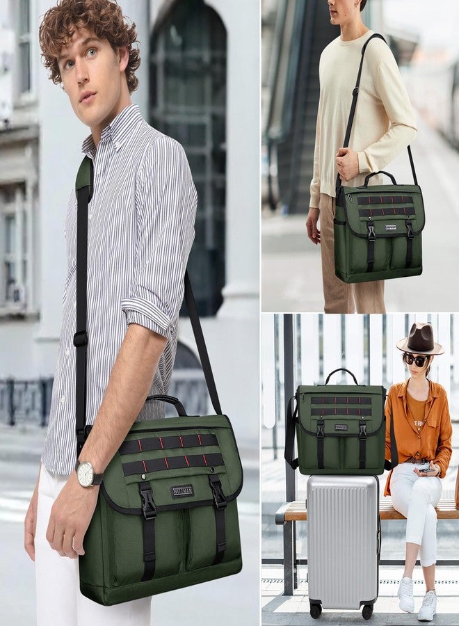 WITZMAN Messenger Bag for Men Crossbody Large Lightweight Satchel Bag Nylon Shoulder Bag with 15.6 inch Laptop（B701 Army Green） - Image 2