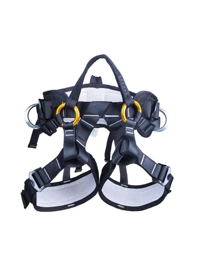 Adjustable Thickness Climbing Harness Half Body Harnesses for Fire Rescuing Caving Rock Climbing Rappelling Tree Protect Waist Surety Belts(RED) - Image 5
