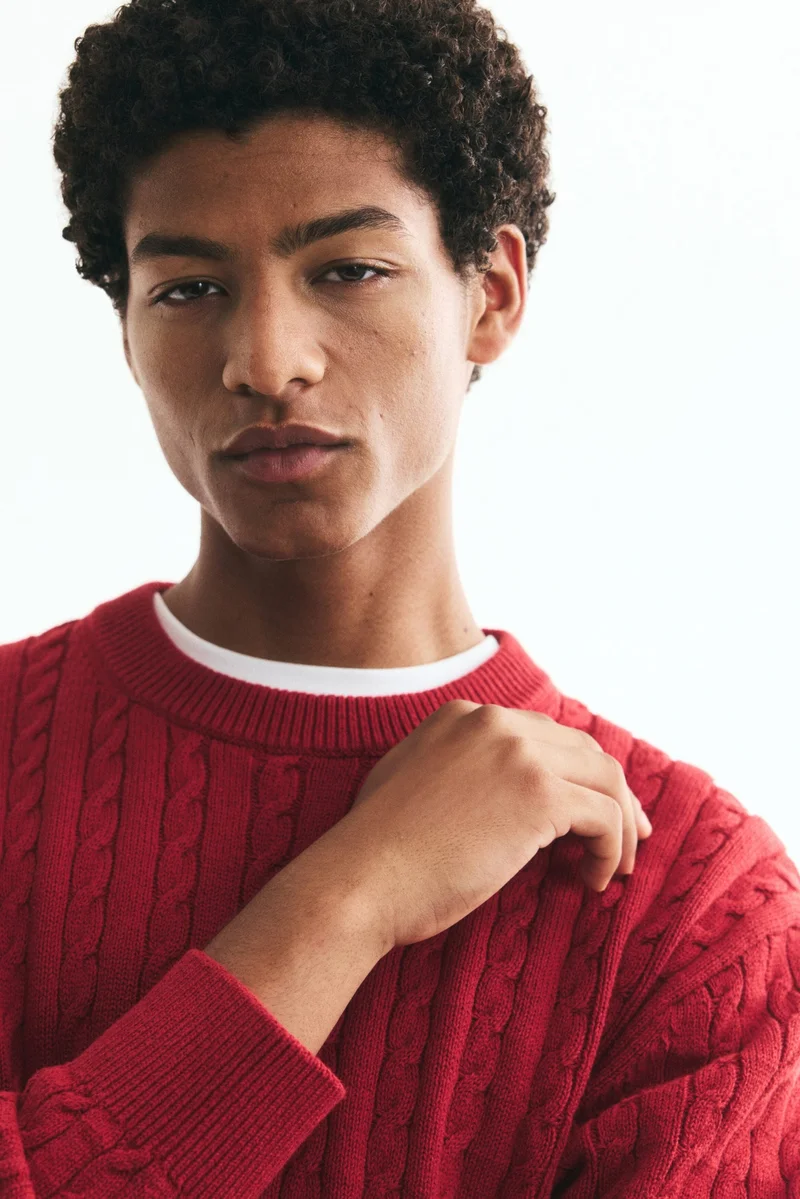 H&M Regular Fit Cable-knit jumper