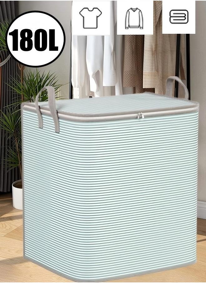 Generic 1/2/3PCS 180L Storage Bag  Large Capacity Storage Bags Clothes Storage Box  Storage Bags  Clothes Organizer Clothes Storage  Organizers Foldable for Clothing Blanket Comforters Bed Sheets Pillows and Toys  - Image 1