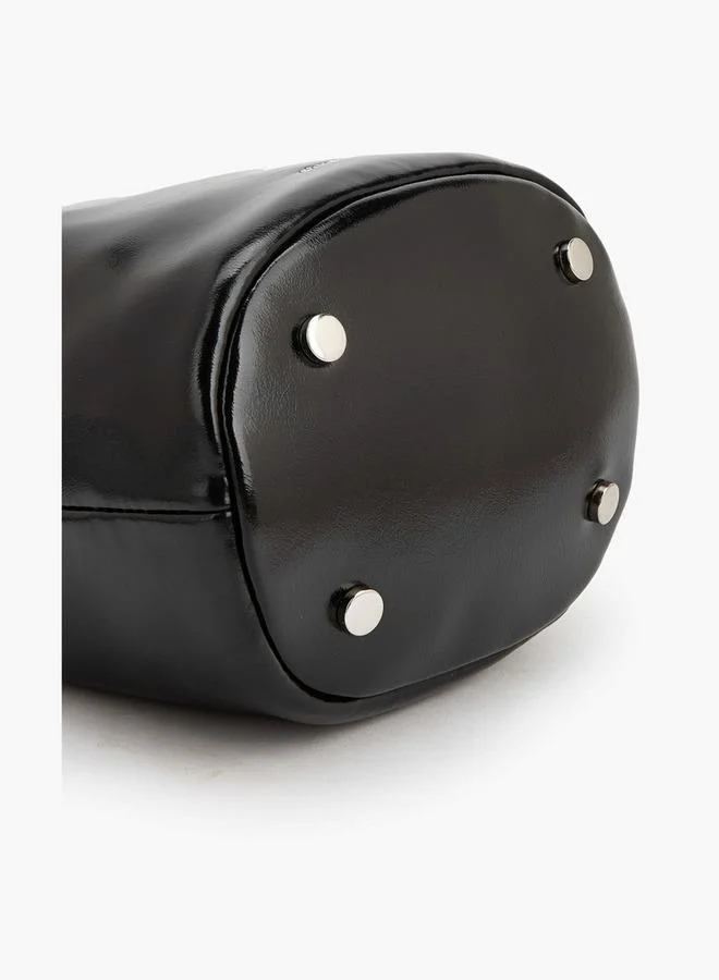 Celeste BLACK Drawstring Bucket Bag With Chain Handle for Women | Best Price UAE