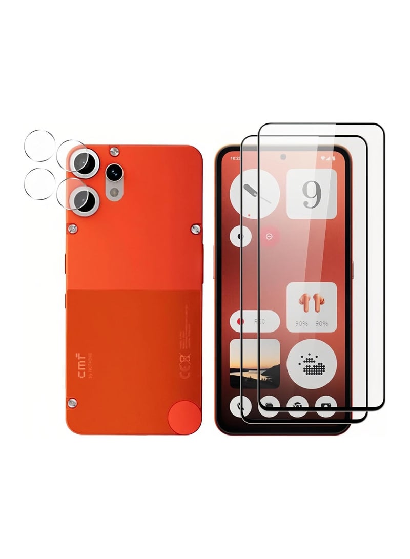 general Screen Protector for Nothing CMF Phone 2 Pro 2025, [2+2 Piece Set] Screen Protector and HD Camera Lens Protector Tempered Glass, Scratch Resistant, Bubble Free - Image 1
