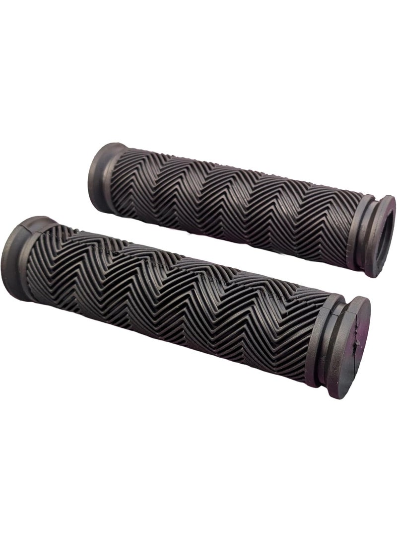 مقابض دراجة هوائية مطاطية بنمط متعرج | قبضة مريحة ضد الانزلاق | مناسبة لمعظم أنواع الدراجات - Image 1