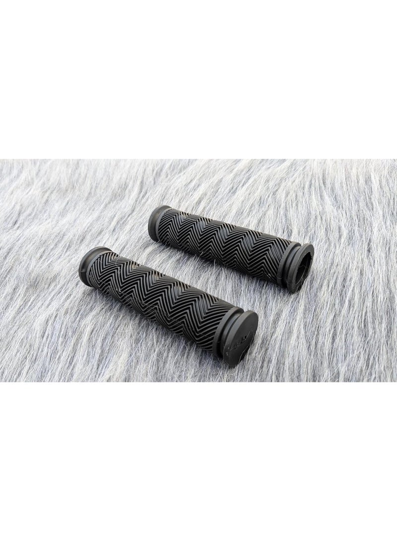 مقابض دراجة هوائية مطاطية بنمط متعرج | قبضة مريحة ضد الانزلاق | مناسبة لمعظم أنواع الدراجات - Image 4