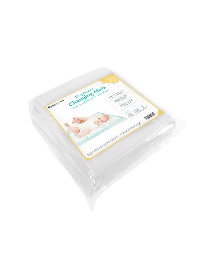 Bumble & Bird Disposable Baby Changing Mat Pack Of 50 White - Image 2