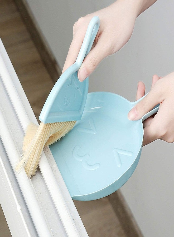 Setaria Viridis Small Dustpan and Brush kit, Multifunctional Cleaning Tool (with Manual Broom Brush), Plastic dust Collector (Green) - Image 2