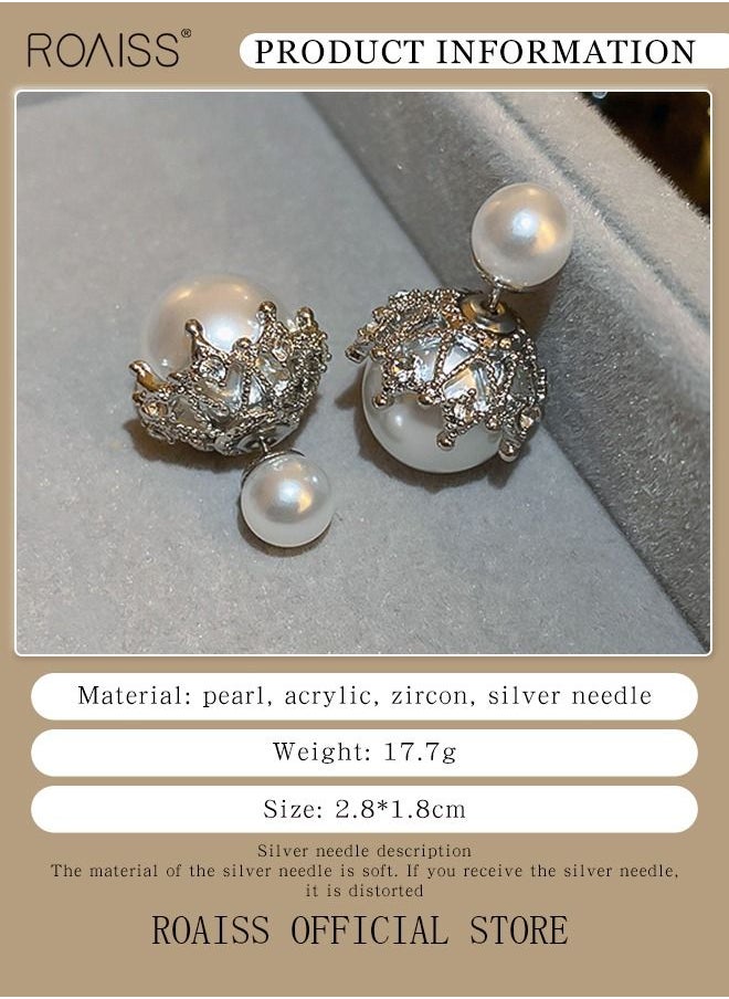 Pearl Earrings Studded Rhinestone Ins Style Earrings Fashion Design Earrings for Women Silver - pzsku/ZB4F0779296D1C050916DZ/45/_/1678176991/c563835b-eb14-45ef-af29-45a6c4874521