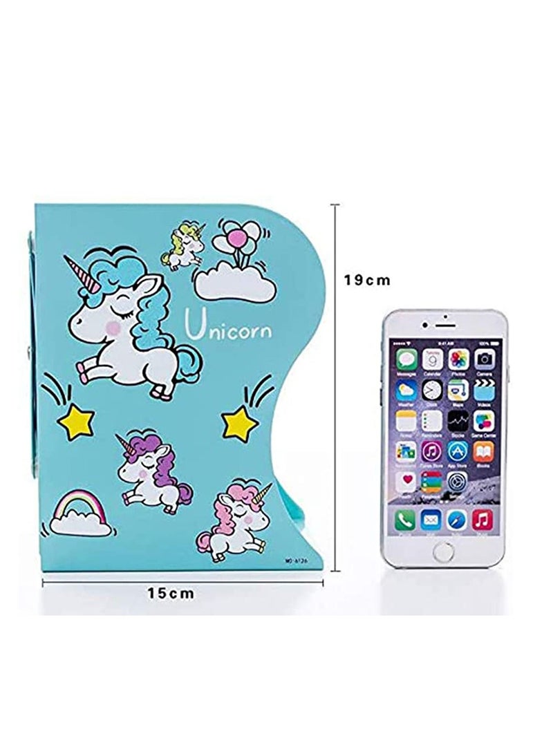 Y&D Telescopic Book Stand, Folding Stand Metal Unicorn Cartoon Look Bookshelf Reading Frame effectual Sturdy and Nonslip for Books/Movies/CDs/Video Games - Image 2