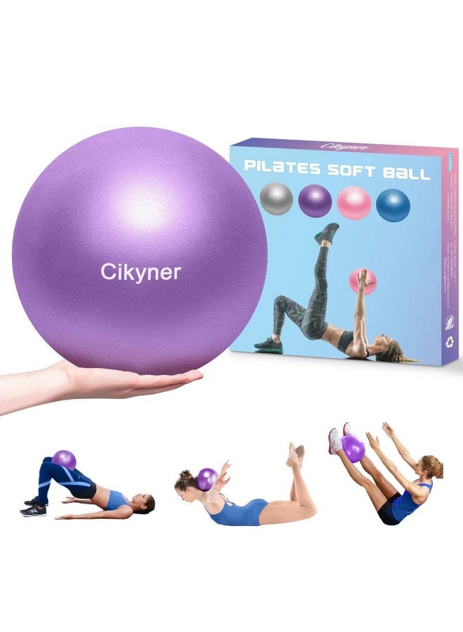 Cikyner Soft Pilates Ball, Small Exercise Ball 23-25cm Mini Gym Ball with Inflatable Straw, Suitable for Pilates, Yoga, Full body Training, Physical Therapy and Balance improving at Home, Gym & Office - Image 1